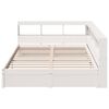 vidaXL Bookcase Bed without Mattress White 160x200 cm Solid Wood Pine