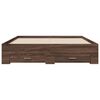 vidaXL Bed Frame with Drawers without Mattress Brown Oak 150x200 cm King Size