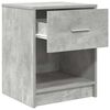 vidaXL Bedside Cabinet with Drawer Concrete Grey 40x34x50 cm