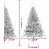 vidaXL Artificial Pre-lit Christmas Tree Silver 120 cm PET