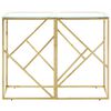 vidaXL Console Table Gold Stainless Steel and Tempered Glass