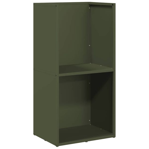 vidaXL Firewood Rack Olive Green 40x30x80 cm Cold-rolled steel