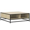 vidaXL Coffee Table Sonoma Oak 80x80x30 cm Engineered Wood and Metal