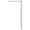 vidaXL Walk-in Shower Wall with Clear ESG Glass 80x195 cm Black