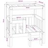 vidaXL Dog Bed White 65.5x50.5x70 cm Solid Wood Pine