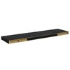 vidaXL Floating Wall Shelf Black 90x23.5x3.8 cm MDF