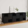 vidaXL Sideboard 3 pcs Black Oak 60 x 35 x 70 cm