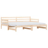vidaXL Daybed with Trundle 80x200 cm Solid Wood Pine