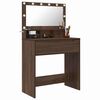 vidaXL Bedroom Dressing Tables Brown Oak 80 x 39.6 x 135 cm