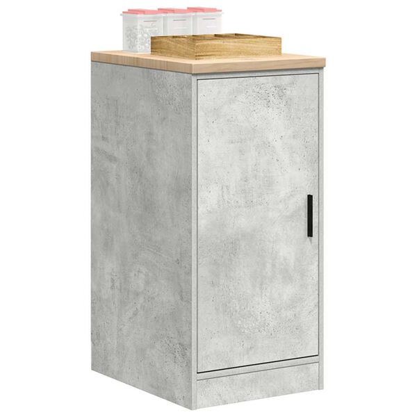 vidaXL Garage Storage Cabinet Concrete Grey 40x51x85 cm Solid Wood Pine