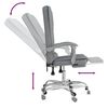 vidaXL Massage Reclining Office Chair Light Grey Fabric