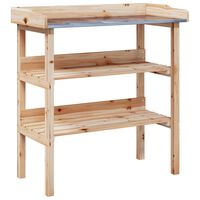 vidaXL Plant Table with Shelves 78x38x82.5 cm Solid Wood Fir