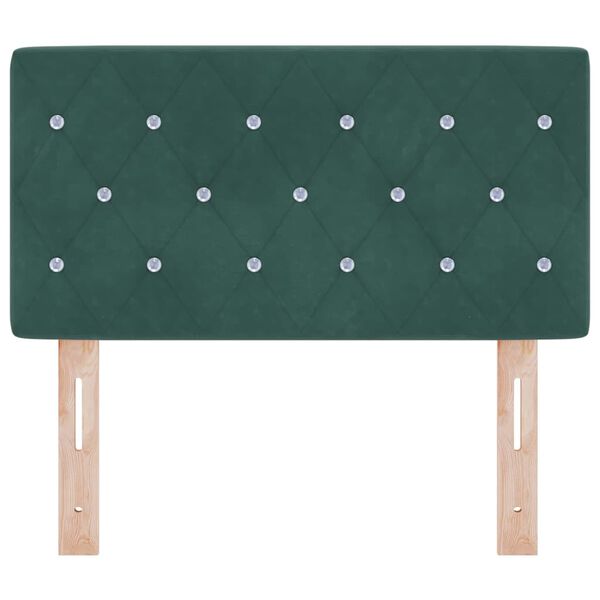 vidaXL Headboard with Headboard Dark Green 80 cm Faux Leather