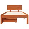 vidaXL Bed Frame with Headboard Wax Brown 70 x 190 cm Solid Pine Wood