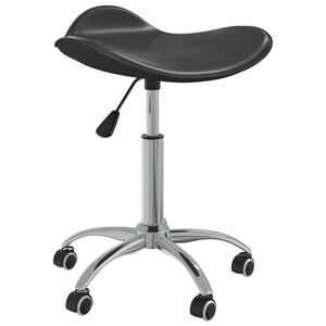 vidaXL Salon Spa Stool Black Faux Leather