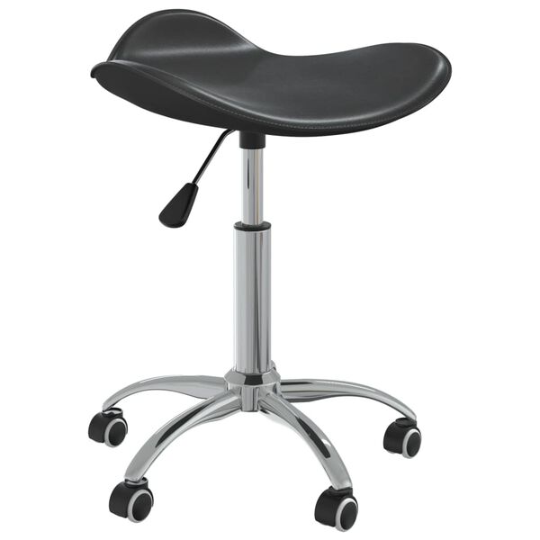 vidaXL Salon Spa Stool Black Faux Leather
