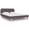 vidaXL Bed Frame without Mattress Taupe Fabric 135x190 cm Double
