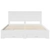 vidaXL Bed Frame with Drawer with Headboard Manual Engineered Wood