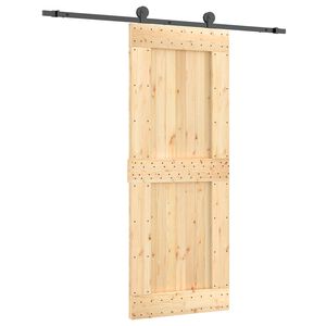 vidaXL Sliding Door 80 x 210 cm Solid Pine Wood (Untreated)