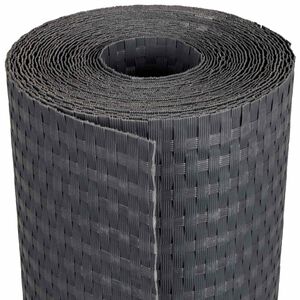 vidaXL Balcony Screen Dark Grey 500 x 90 cm Poly Rattan