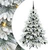 vidaXL Artificial Christmas Tree with 150 LEDs Green 120 cm PE and PVC
