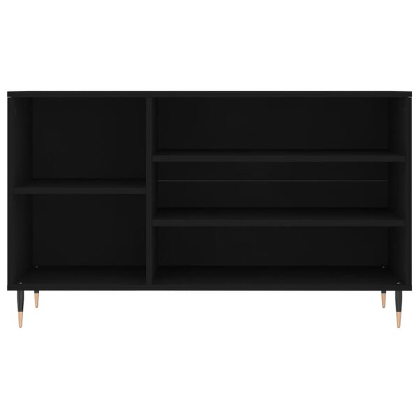vidaXL Shoe Cabinet Black 102x36x60 cm Engineered Wood