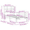 vidaXL Bookcase Bed without Mattress White 90x190 cm Single Solid Wood Pine