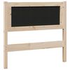 vidaXL Upholstered Headboard Brown 90 cm Solid Pine Wood