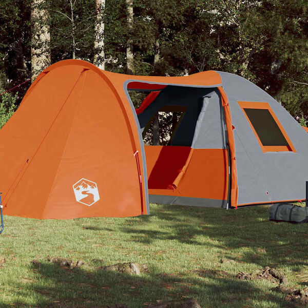 vidaXL Family Tent Dome 6-Person Orange Waterproof