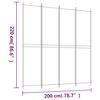 vidaXL 4-Panel Room Divider Anthracite 200x220 cm Fabric