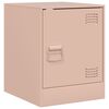 vidaXL Bedside Cabinet Pink 34.5x39x44 cm Steel
