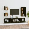 vidaXL 5 Piece TV Cabinet Set Black Engineered Wood