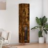 vidaXL Highboard Smoked Oak 34.5x34x180 cm Engineered Wood