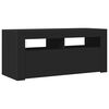 vidaXL TV Cabinet with LED Lights Black 90x35x40 cm