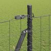 vidaXL Fence with Post Grey 1.4 x 10 m Steel and PVC