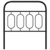 vidaXL Metal Replace Headboard Black 90 cm