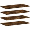 vidaXL Wall Shelves 4 pcs Smoked Oak 60x30x1,5 cm Engineered Wood