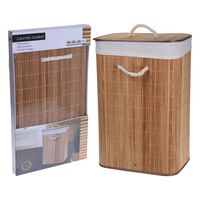 Bathroom Solutions Foldable Laundry Basket Bamboo
