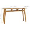 vidaXL Console Table 120x35x75 cm Solid Teak Wood