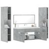 vidaXL 4 Piece Bathroom Furniture Set Concrete Grey Engineered Wood