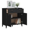 vidaXL Sideboard VIKEN Black 80x40x80 cm Engineered Wood