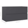 vidaXL Bathroom Furniture Set Grey Engineered Wood