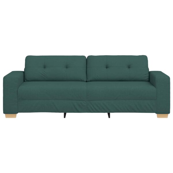 vidaXL Sofa Dark Green 221 x 78 x 80 cm Fabric
