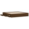 vidaXL Bed Frame with Drawers without Mattress Brown Oak 200x200 cm