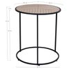 House Nordic Side Table Johanna 40 cm Round Natural and Black