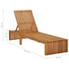 vidaXL Sun Lounger Solid Acacia Wood
