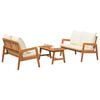 vidaXL Bistro Set 3 pcs Brown 115 x 65 x 71 cm Solid Acacia Wood