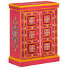 vidaXL Sideboard Solid Mango Wood Pink Hand Painted