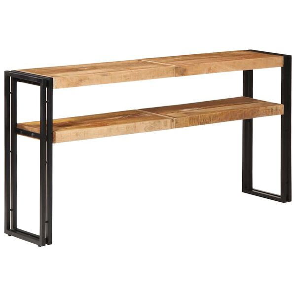 vidaXL Console Table 150x30x75 cm Rough Mango Wood