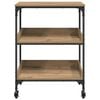 vidaXL Kitchen Trolley Artisan Oak 60 x 41 x 80.5 cm Engineered Wood